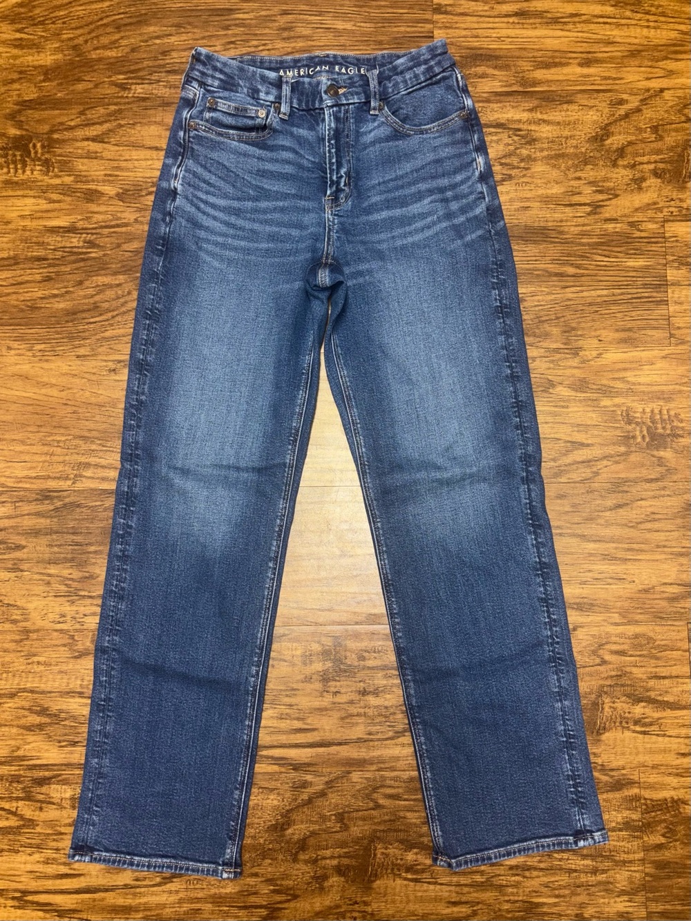 American Eagle Stretch Curvy Straight Jeans Size 8 Long